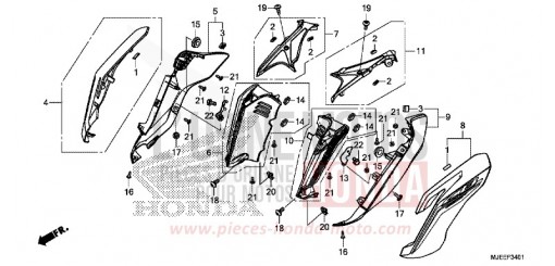 SHROUD (2) CB650FAJ de 2018